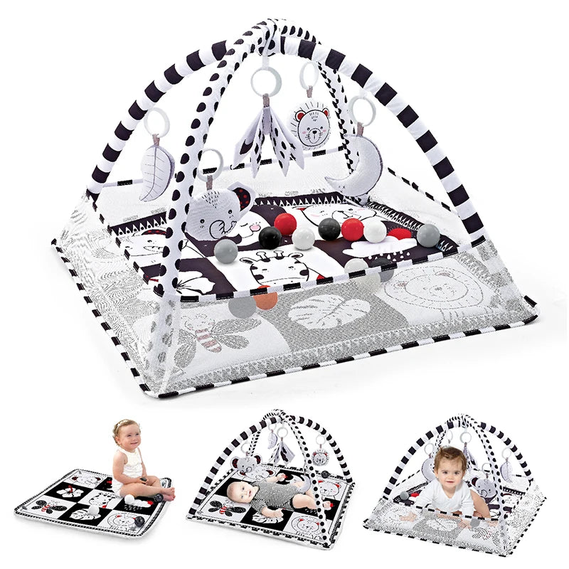 Tapis D'éveil Bébé Noir Et Blanc